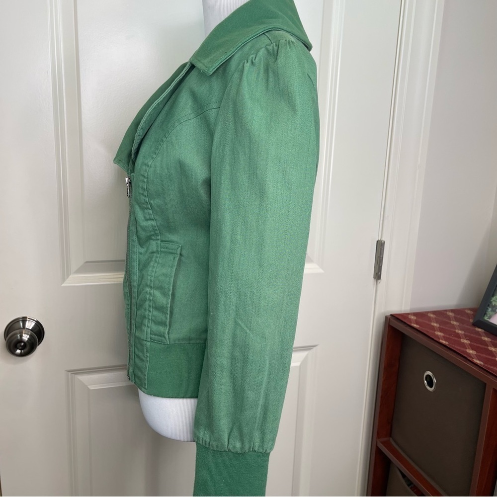 Anthropologie Tulle Green Jacket Size M - Picture 4 of 17